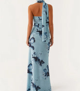 BXOXO Women Floral Strapless Dress Sexy Backless Bodycon Maxi Long Dress Y2K Sleeveless Mesh Tube Dress Summer Beachwear